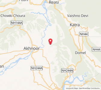 Map of Pachawa, Kashmir