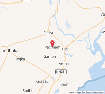 Map of Pachham, Gujarat