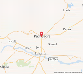 Map of Pachpadra, Rajasthan