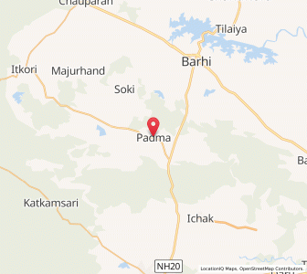 Map of Padma, Jharkhand