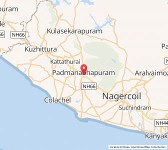 Map of Padmanabhapuram, Tamil Nadu