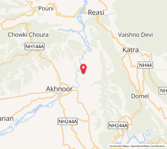 Map of Padmi, Kashmir