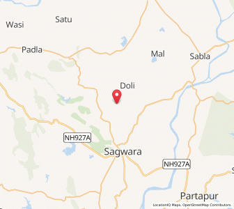 Map of Padwa, Rajasthan
