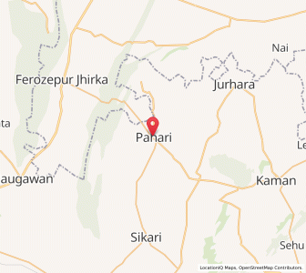 Map of Pahari, Rajasthan