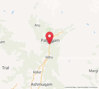 Map of Pahlgām, Jammu and Kashmir