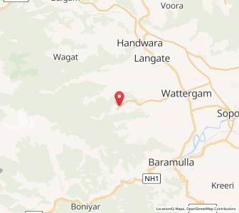 Map of Pakwor, Kashmir