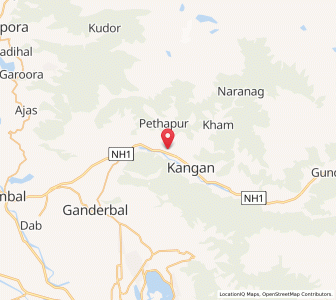 Map of Palang, Kashmir