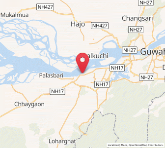 Map of Palasbari, Assam