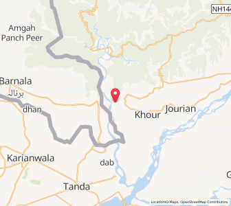 Map of Palatan, Kashmir