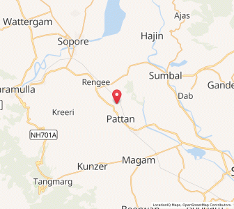 Map of Palhalan, Kashmir