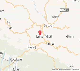Map of Pali Malli, Uttarakhand
