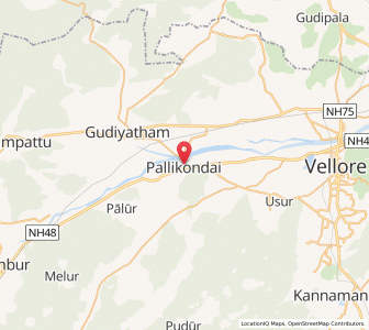 Map of Pallikondai, Tamil Nadu