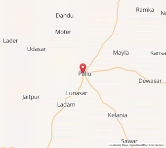 Map of Pallu, Rajasthan