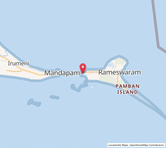 Map of Pamban, Tamil Nadu