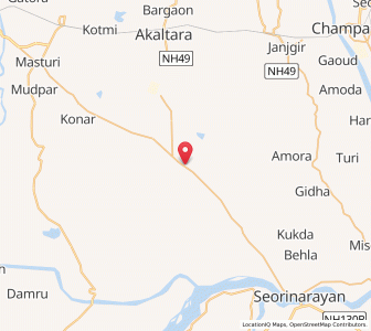 Map of Pamgarh, Chhattisgarh