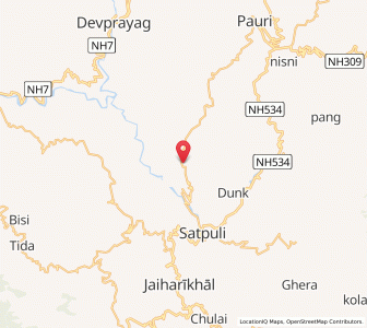Map of Panchali, Uttarakhand
