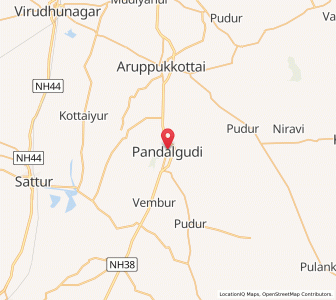 Map of Pandalkudi, Tamil Nadu