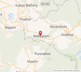 Map of Pandalur, Tamil Nadu