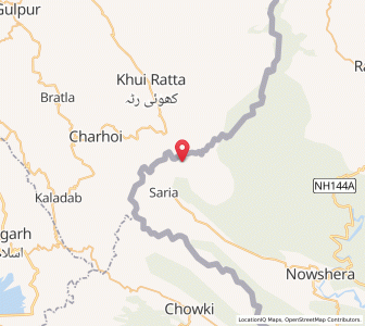 Map of Pandar, Kashmir