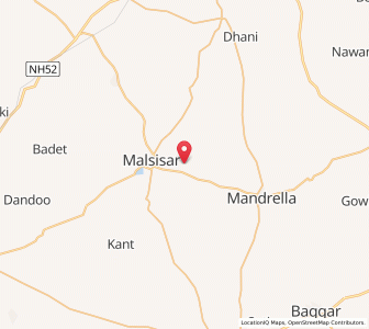 Map of Pandasi, Rajasthan