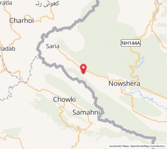 Map of Panden, Kashmir