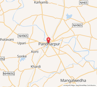 Map of Pandharpur, Maharashtra