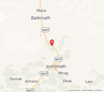 Map of Pandukeshwar, Uttarakhand