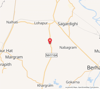 Map of Panehgram, West Bengal