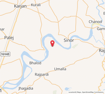 Map of Panetha, Gujarat