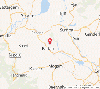 Map of Pangandpur, Kashmir