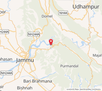 Map of Panghal, Kashmir
