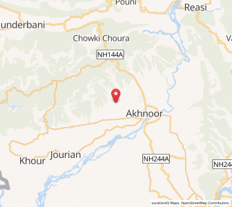 Map of Pangiari, Kashmir