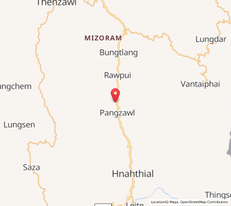 Map of Pangzawl, Mizoram