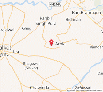 Map of Panjgirain, Kashmir