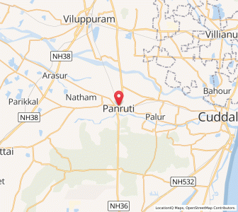 Map of Panruti, Tamil Nadu