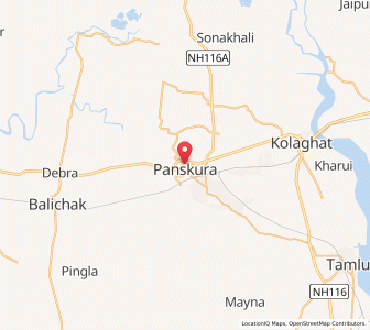 Map of Panskura, West Bengal