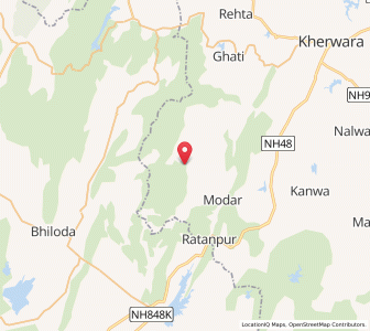 Map of Panuva, Rajasthan