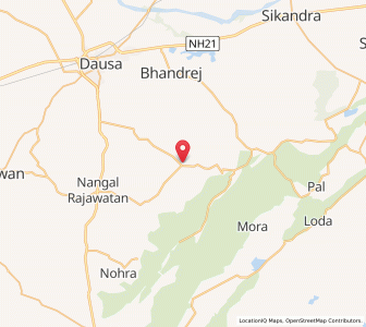 Map of Paparda, Rajasthan