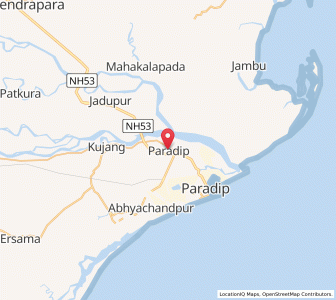 Map of Paradip Garh, Odisha