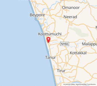 Map of Parappanangadi, Kerala