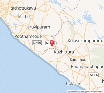 Map of Parassala, Tamil Nadu
