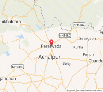 Map of Paratwada, Maharashtra