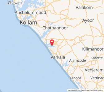 Map of Paravur, Kerala