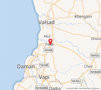 Map of Pardi, Gujarat