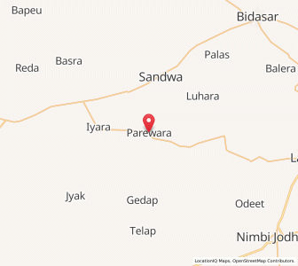 Map of Parewra, Rajasthan