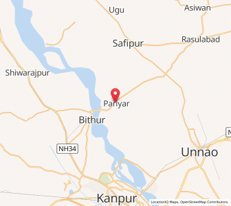 Map of Pariar, Uttar Pradesh