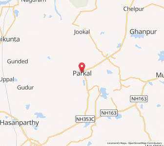 Map of Parkal, Andhra Pradesh