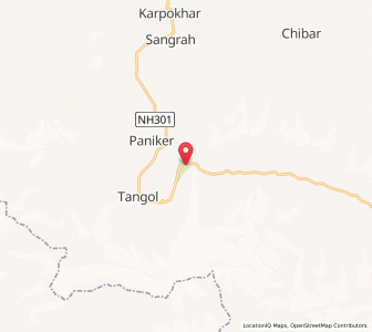 Map of Parkaryan, Kashmir
