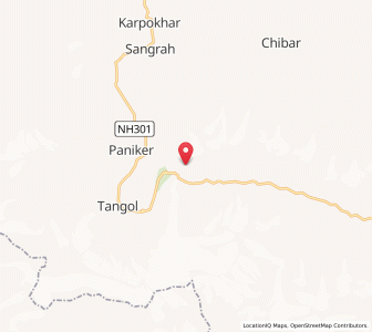 Map of Parkutse, Kashmir