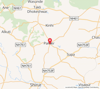 Map of Parner, Maharashtra
